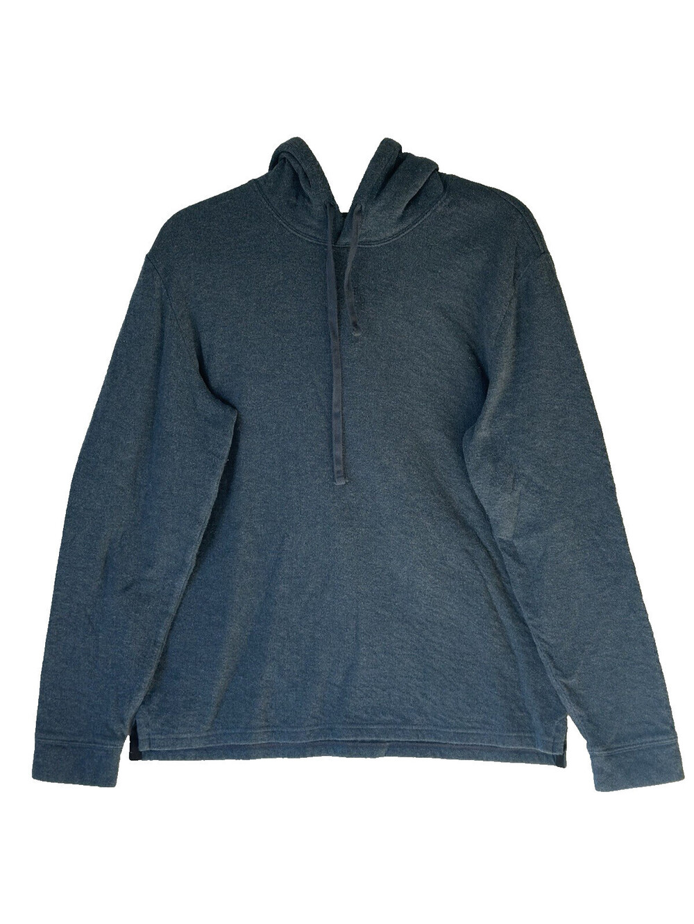 Vince. Classic Hoodie Mens Large L Navy Pullover Double-Face Cotton-Blend Lounge